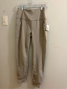 Avalanche Taupe Beige Leggings with Side Seam